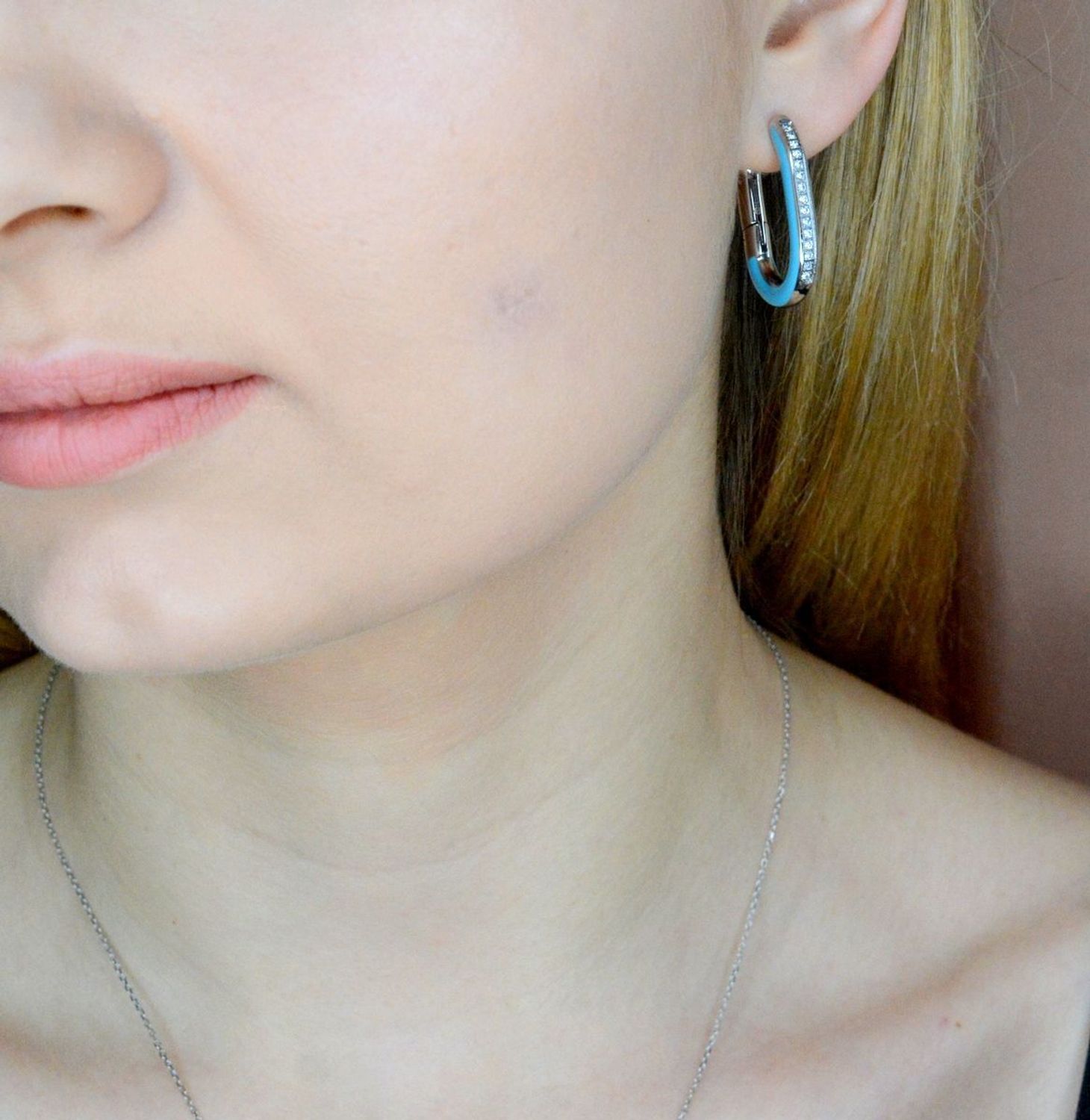 Kolczyki Nomination z błękitną emalią Italy Drusilla 028708 028. Kolczyki z niebieską emalią.jpg